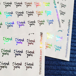 Custom Logo OR Text CLEAR Sticker Sheet - WITH FOIL