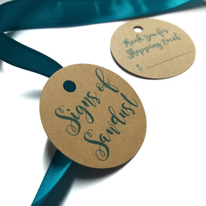 Signs Of Sawdust Round Hang Tag