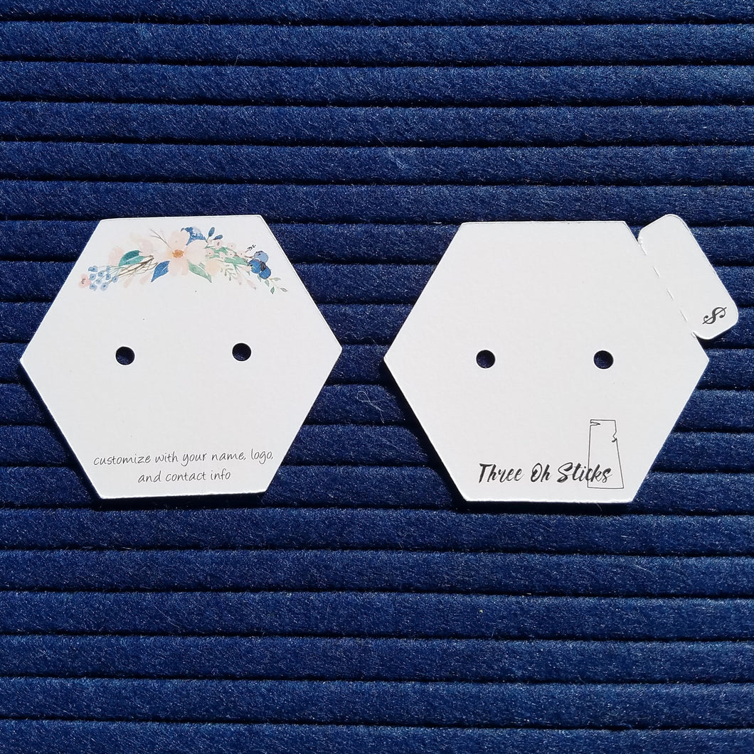 Earring Cards - Hexagon Shape