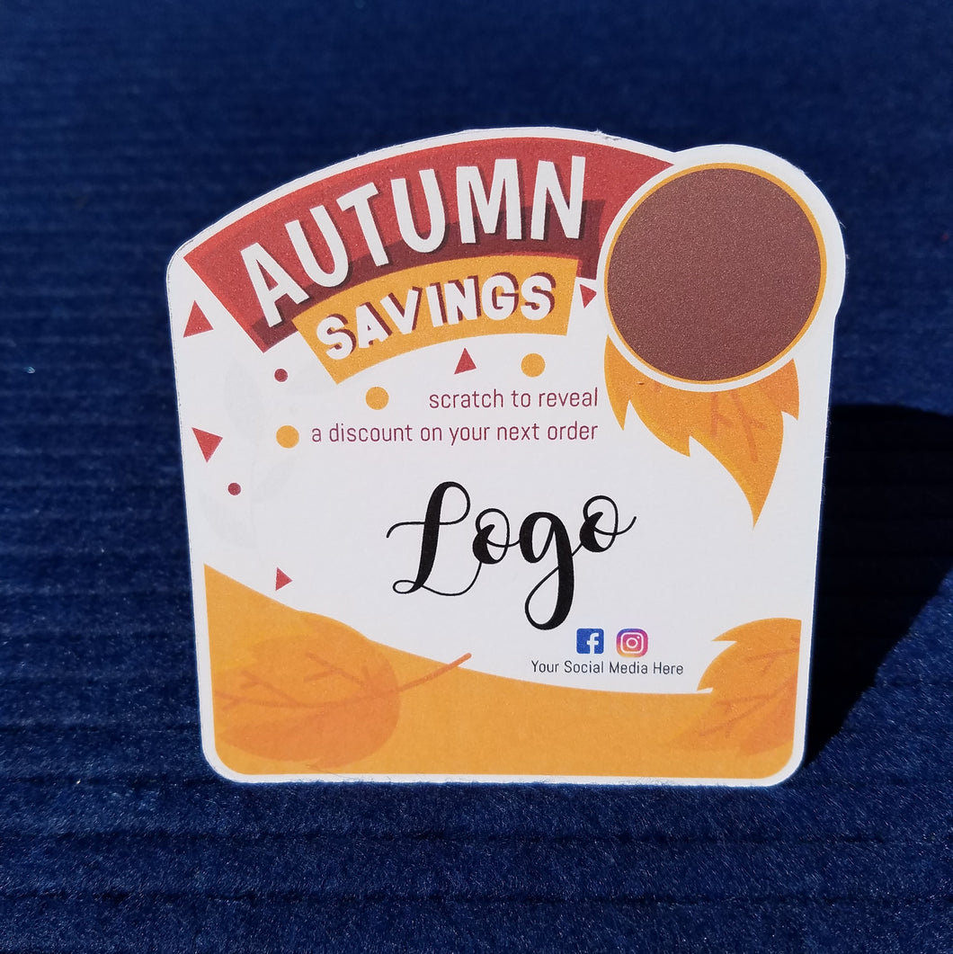 Autumn Savings Scratch Off Cards