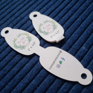 Foldover Barbell Tags