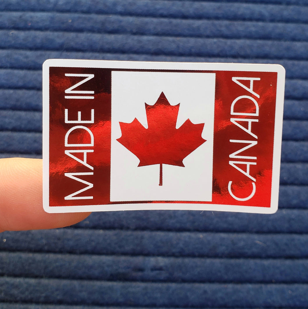 Made In Canada Foil Sticker