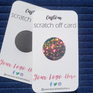 Custom Design Scratch Off Cards - 2" x 3.5"