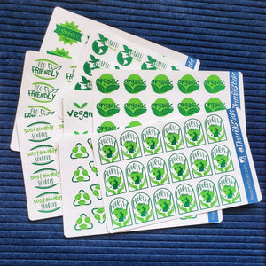 enviro collection stickers half sheet set