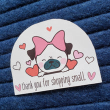 Load image into Gallery viewer, thank you for shopping small dog sticker
