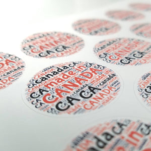 Made in Canada word art Stickers