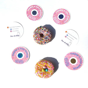 Thanks A Hole Bunch - Sprinkle Donut design - 3" Round - Scratch Off Cards