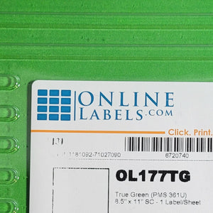 Overstock - Green Sticker Paper Sheet