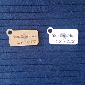1.5" x 0.75" Rectangle with Offset hole Tags
