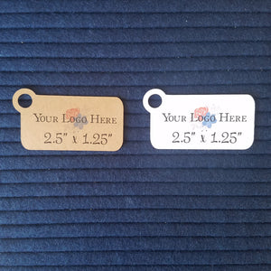 2.5" x 1.25" Rectangle with Offset hole Tags