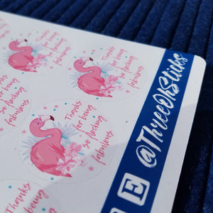 Thanks for being so flocking fabulous! Flamingo Sticker