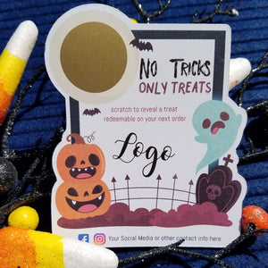 No Tricks Only Treats Halloween Scratch Off Cards