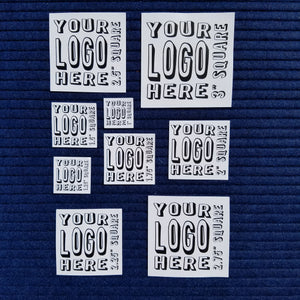 Custom Logo OR Text - RECTANGLE OR SQUARE STICKER SHEET