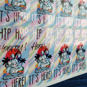 Foil Accent Easter HIP HOP HOORAY It's Here Sticker