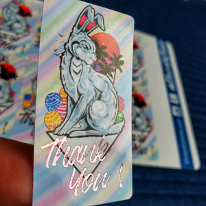 Foil Accent Easter Thank You Sticker