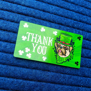 Foil Accent St. Patrick's Thank You Sticker