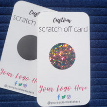Load image into Gallery viewer, Custom Design Scratch Off Cards - 2&quot; x 3.5&quot;
