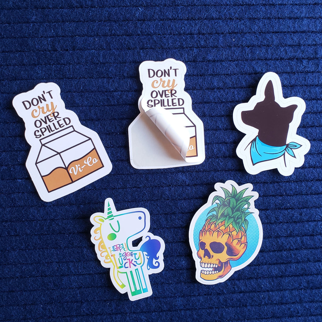 Die Cut Individual Stickers Pack - 100 Small