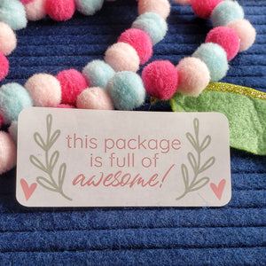 This Package is full of awesome! boho style Sticker