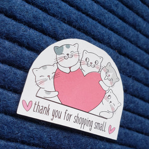 thank you for shopping small cat sticker