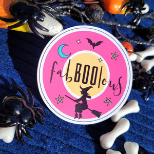 Halloween "fabBOOlous" sticker
