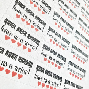 Love your stuff - Leave us a review  Stickers