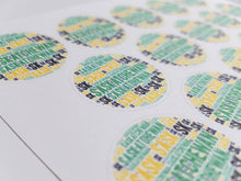 Load image into Gallery viewer, Saskatchewan word art - Envelope Seals - Stickers - Labels
