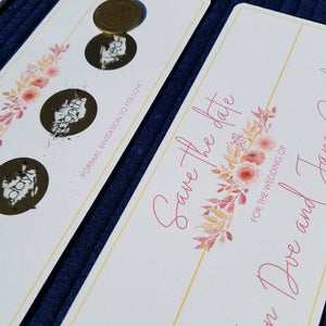 Save The Date - Floral Scratch Off Card