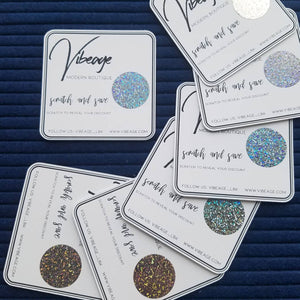Vibeage Modern Boutique Custom Design Scratch Off Cards