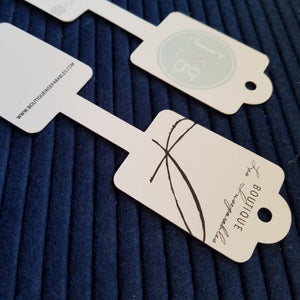 Foldover Barbell Tags